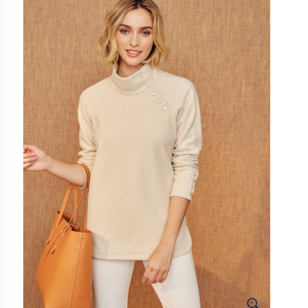 J McLaughlin Marisa Fleece Sweater, Gray-S